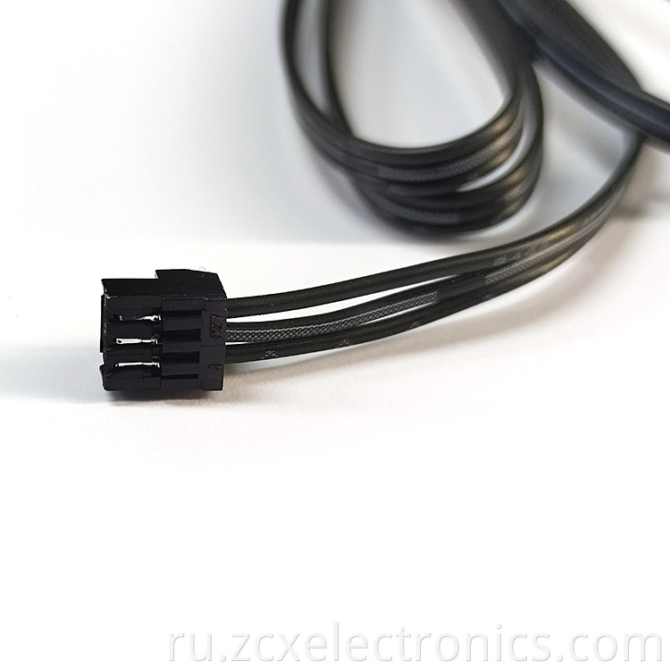 Tinned copper black power cord